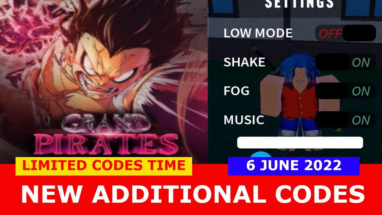 NEW UPDATE CODES [👊🏻GOMU UPDATE] LIMITED CODES TIME! Grand Pirates ROBLOX