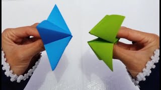 cara membuat origami buka tutup | origami mulut berbicara | How to make a paper fortune teller