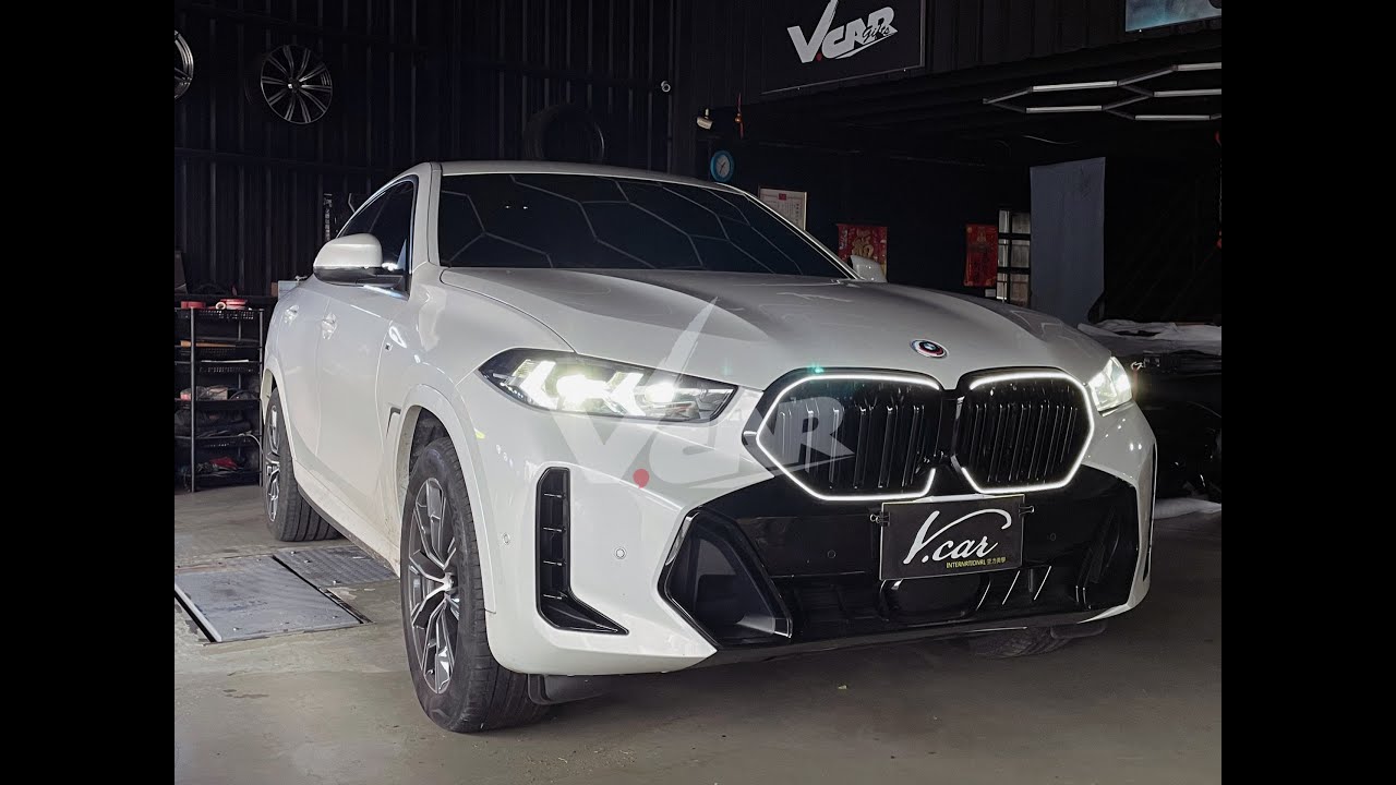 BMW G06 X6 LCI 亮黑發光水箱護罩 縮圖