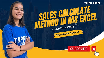 SALES CALCULATE METHOD IN MS EXCEL