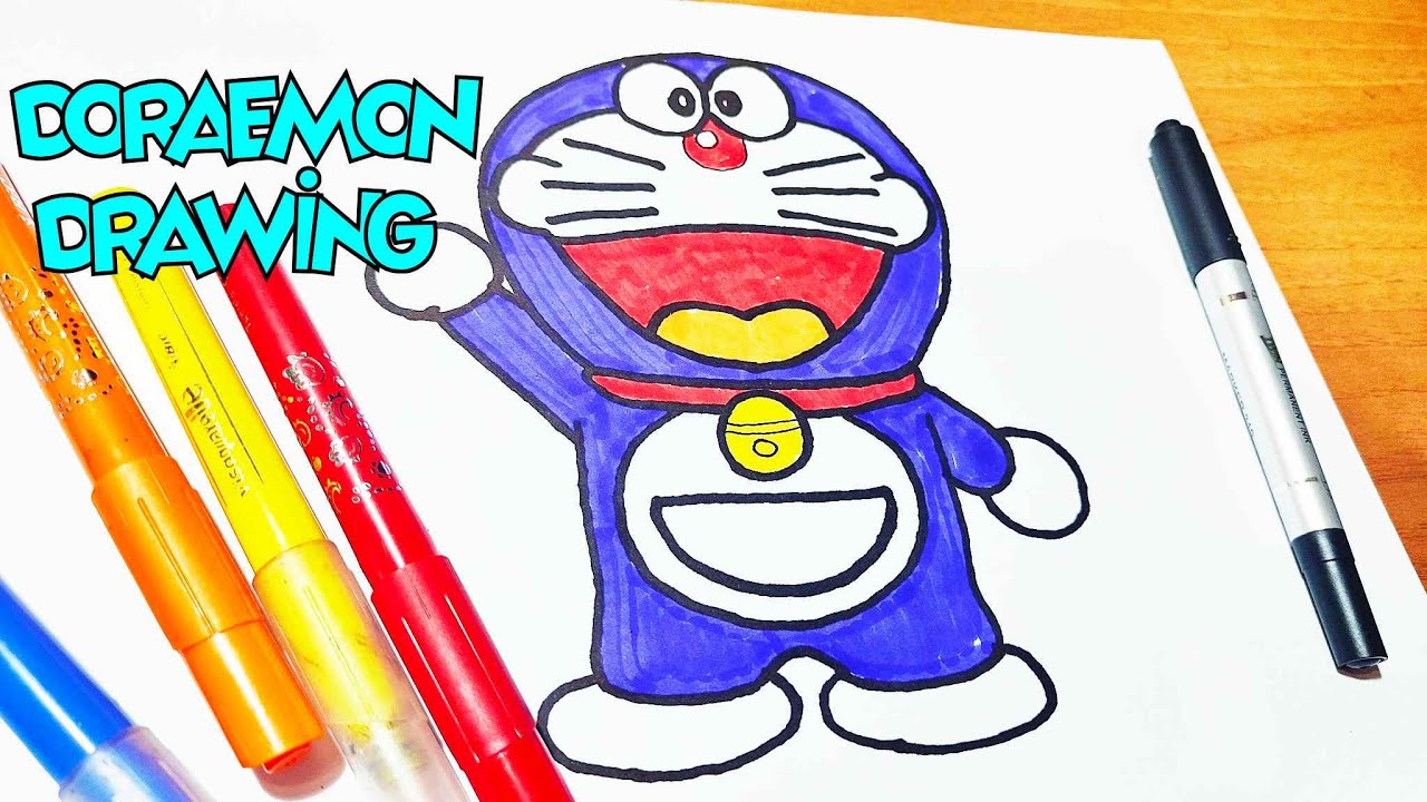 How to Draw Doraemon Easy – Step by Step Tutorial + Free Printable ...