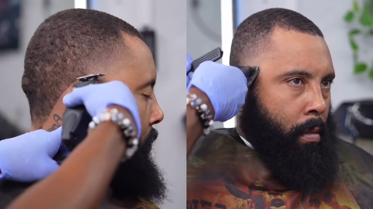 The Best Grown Man Cut Ever | Low CutW/ A Crispy Fade & James Harden Beard