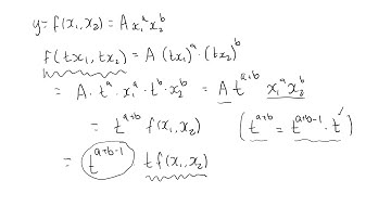 Return to scale for Cobb-Douglas production function