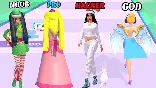 NOOB vs PRO vs HACKER vs GOD - Build A Queen 👑 , Dancing Hair ...