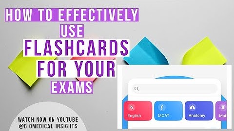 How To Use Flashcards-Study Tips