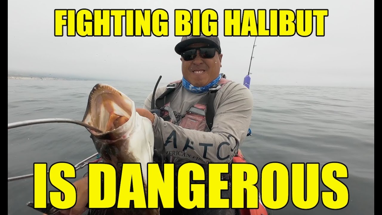 Fighting Big Halibut is Dangerous | 2 Days Kayak Fishing in Gaviota