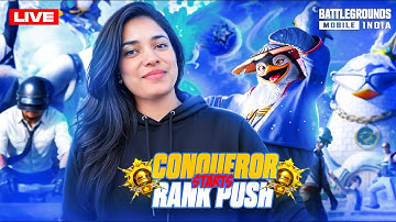 💀 TOP 100 CONQUEROR RANK PUSH STARTS TODAY DAY-1  🔥 | BGMI LIVE | #bgmi #conquerorpush