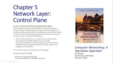 Chapter 5 Network Layer Control Plane (5.3and5.4) OSPF and BGP