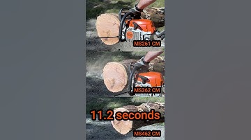 MS261 CM vs MS362 CM vs MS462 CM head to head to head cutting speed comparison #Shorts