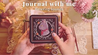 ASMR |パスポートサイズにコラージュ🌹Scrapbooking Journaling Relaxing sounds
