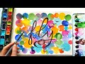 Easy Colorful Watercolor Background Idea For Lettering - Painting tutorial For Beginners