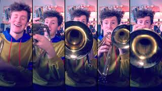 Video thumbnail of "Beyond the Sea Brass Quintet Arrangement with sheet music"