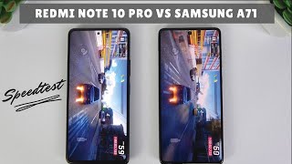 Redmi Note 10 Pro vs Samsung Galaxy A71 | Fingerprint Test, SpeedTest, Camera Comparison