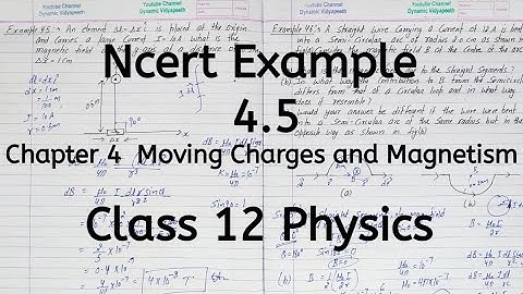 Ncert Example 4.5, Chapter 4, Moving Charges and Magnetism, Class 12 Physics