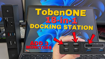 Connect 3 Monitors to Your Laptop! (TobenONE 4K Docking Station)