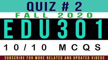 EDU301 Quiz # 2 (26-01-2021) Fall 2020 Solution 10/10 MCQs  || General Methods of Teaching Quiz