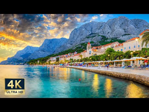 Makarska Riviera Croatia 🇭🇷 4K Bike and Walking Tour 2022