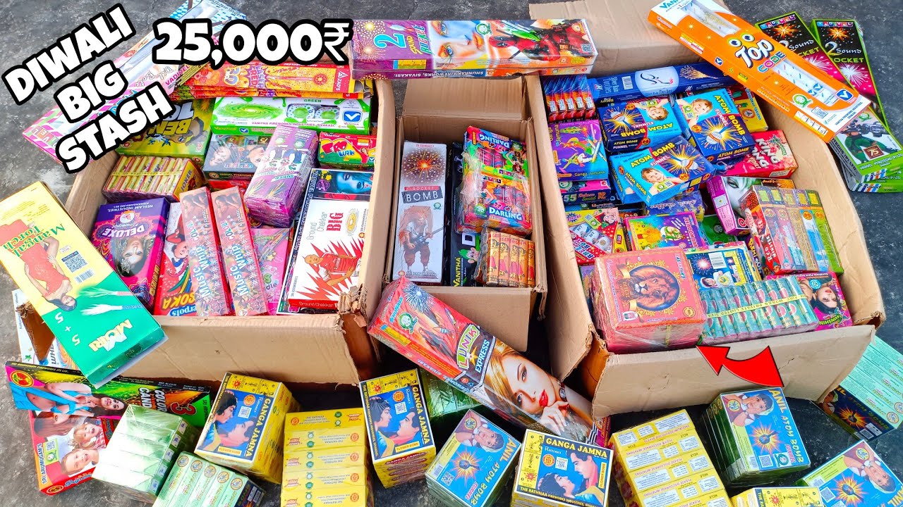 Diwali Stash 25,000₹ Unboxing 2022 | Full Fun 🤣 | Unboxing New Fireworks | Diwali Crackers 2022