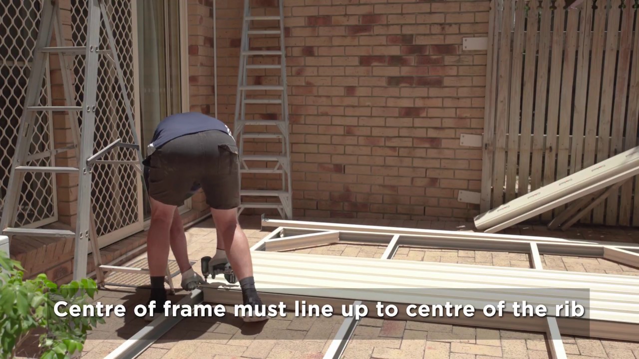 Absco Sheds - Awning/Patio Cladding including Corner Sheets - YouTube
