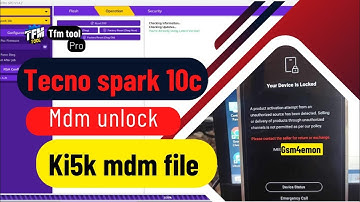 Tecno Spark 10C (KI5K) MDM Remove File Free Without Password/KI5K MDM Remove File.