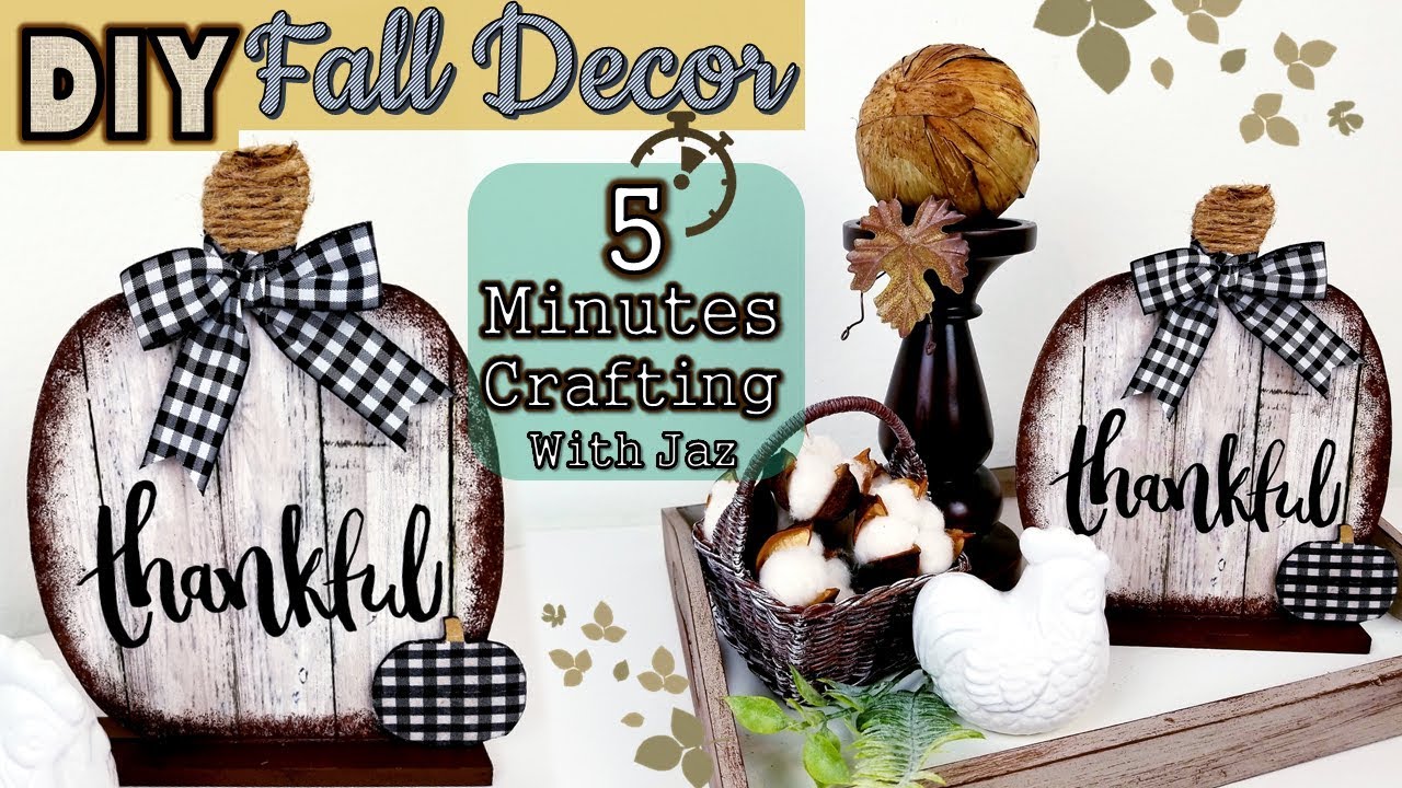 5 MINUTES CRAFTING No. 4 DOLLAR TREE DIY FARMHOUSE FALL DECOR YouTube