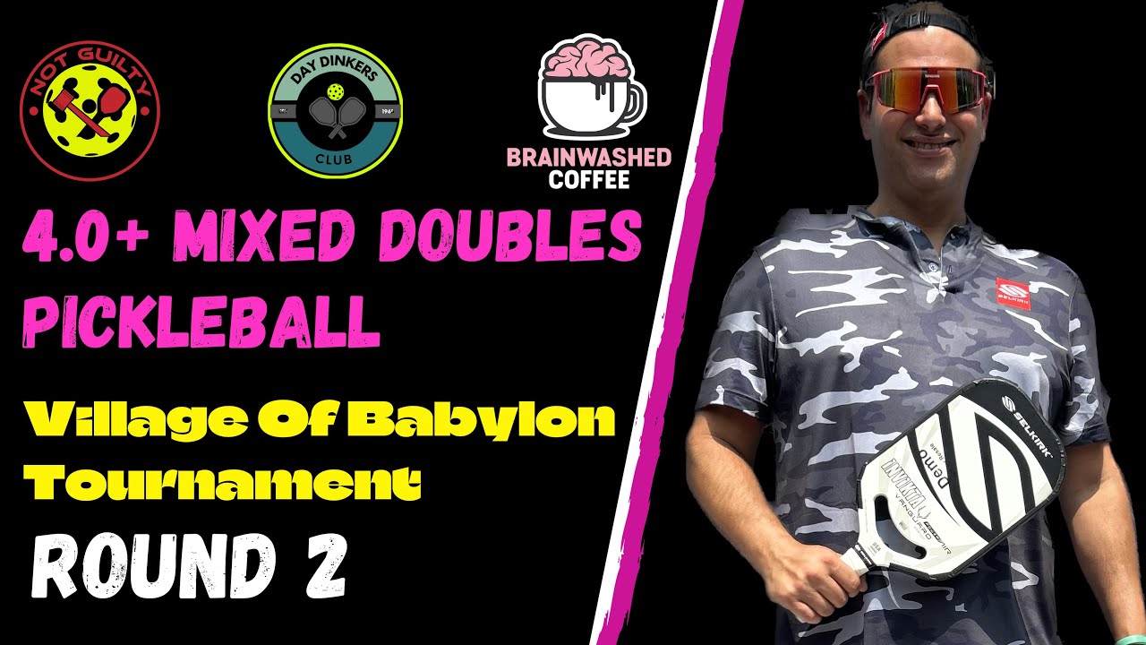 4.0+ Mixed Doubles Pickleball | Village Of Babylon Tournament | Matt Krivitsky & Debbie Drum