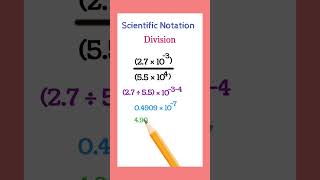 Scientific Notation : Division👍 #shorts #shortsvideo