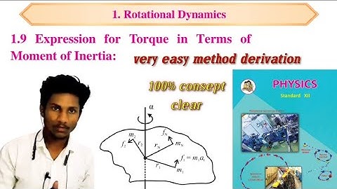 Expression for torque in terms of moment of inertia