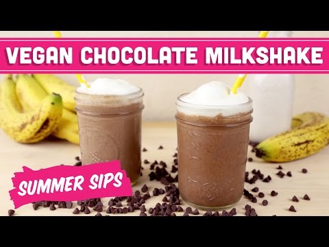 Vegan Chocolate Milkshake! Summer Sips In Sixty Seconds - Mind Over Munch