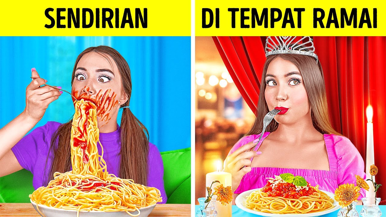 ⁣CARA MENJADI PUTRI || Perilaku Buruk VS Baik! I Mencoba Etiket Sekolah oleh 123 GO! FOOD