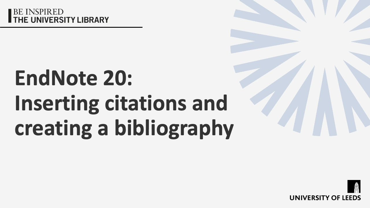 citation bibliography endnote