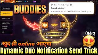 Download lagu Dynamic Duo Notification Send Trick | Dynamic Duo Notification Problem  Solve| Free Fire Dynamic Duo