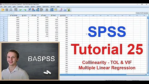 SPSS #25 - Collinearity - TOL & VIF - Multiple Linear Regression