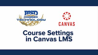 Course Settings in Canvas LMS