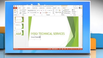 How to make hyperlink slides in Microsoft® PowerPoint 2013 in Windows® 8