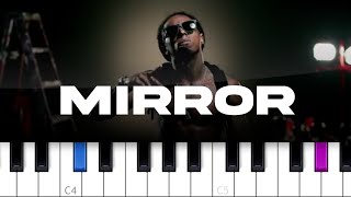 Lil Wayne - Mirror (ft Bruno Mars) (piano tutorial)