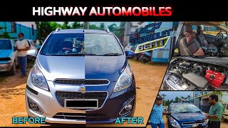 CHEVROLET BEAT  CAR FULL RESTORATION || SILVER TO DENIM BLUE COLOUR || Full Process explained