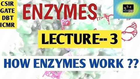 ENZYME - LECTURE-3 - HOW ENZYME WORKS | CSIR NET | GATE | DBT | ICMR