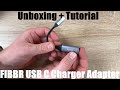 FIBBR USB C to 3.5mm Jack and Charger Adapter with PD 60W Fast Charging Unboxing and instructions