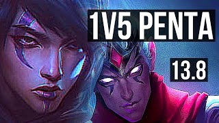 APHELIOS & Nautilus vs VARUS & Lux (ADC) | 1v5 Penta, 7 solo kills, Legendary | KR Master | 13.8
