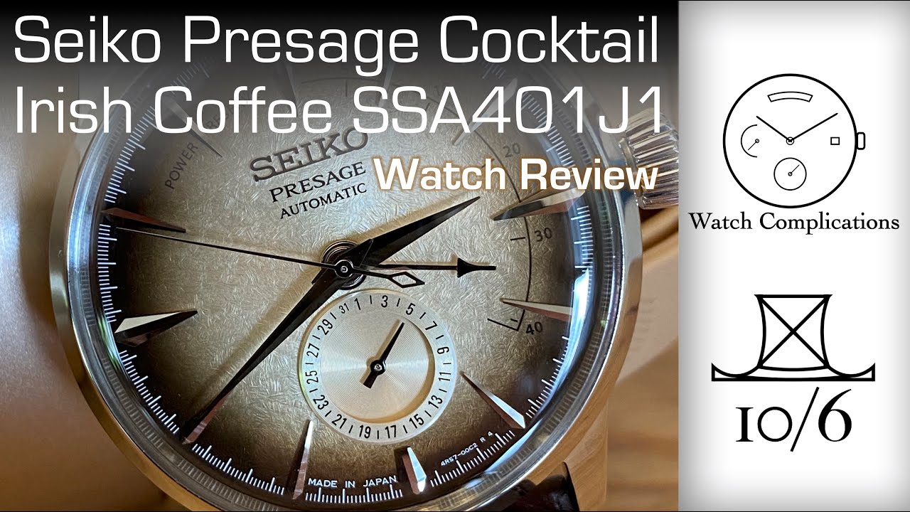Seiko Presage Cocktail Irish Coffee - YouTube