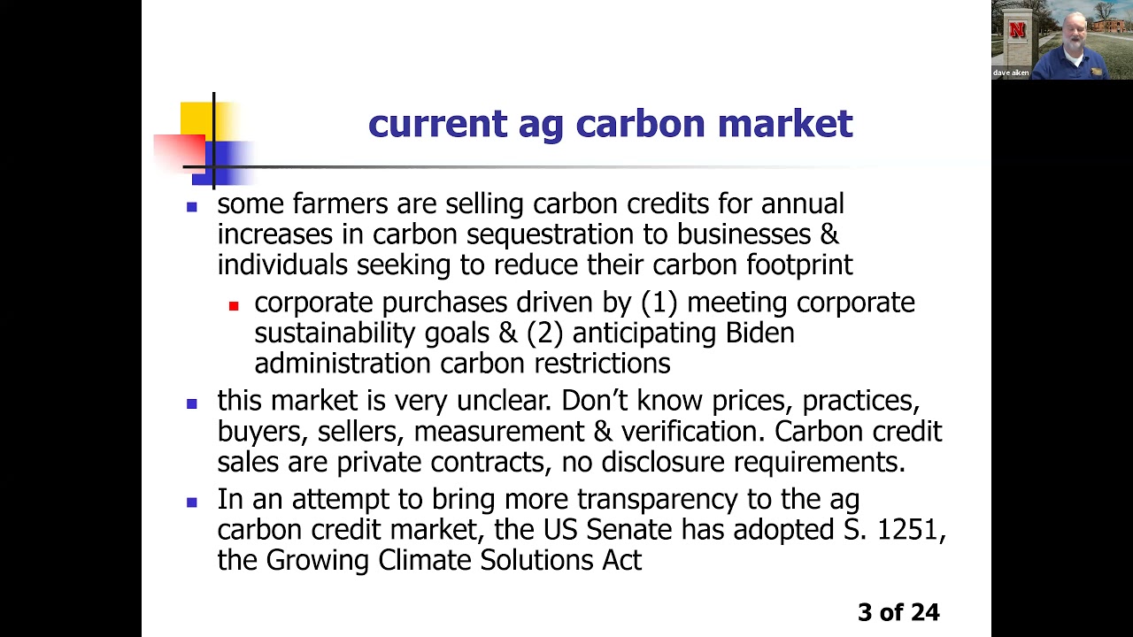 Exploring The Growing Climate Solutions Act and Carbon Credits (Sept. 30, 2021 Webinar)