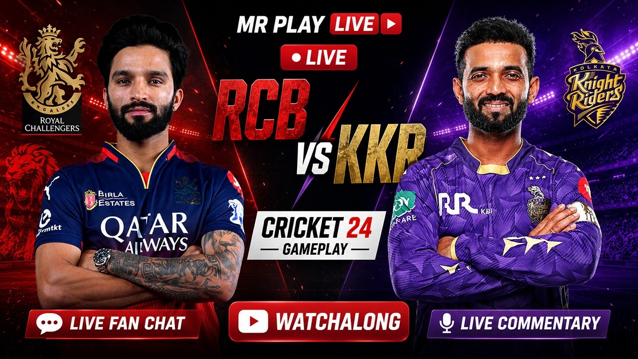 🏏 RCB vs KKR Virtual Match | Cricket 24 Gameplay | 🎙️ Original Hindi ...