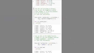 How to Use Lambda with Key Parameter of Sorted Function in Python #python #education #programming