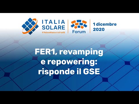 FER1, revamping e repowering risponde il GSE