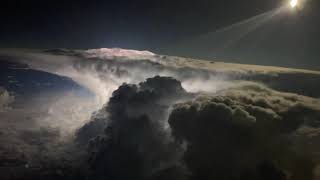 Thunderstorms view at 45,000 feet