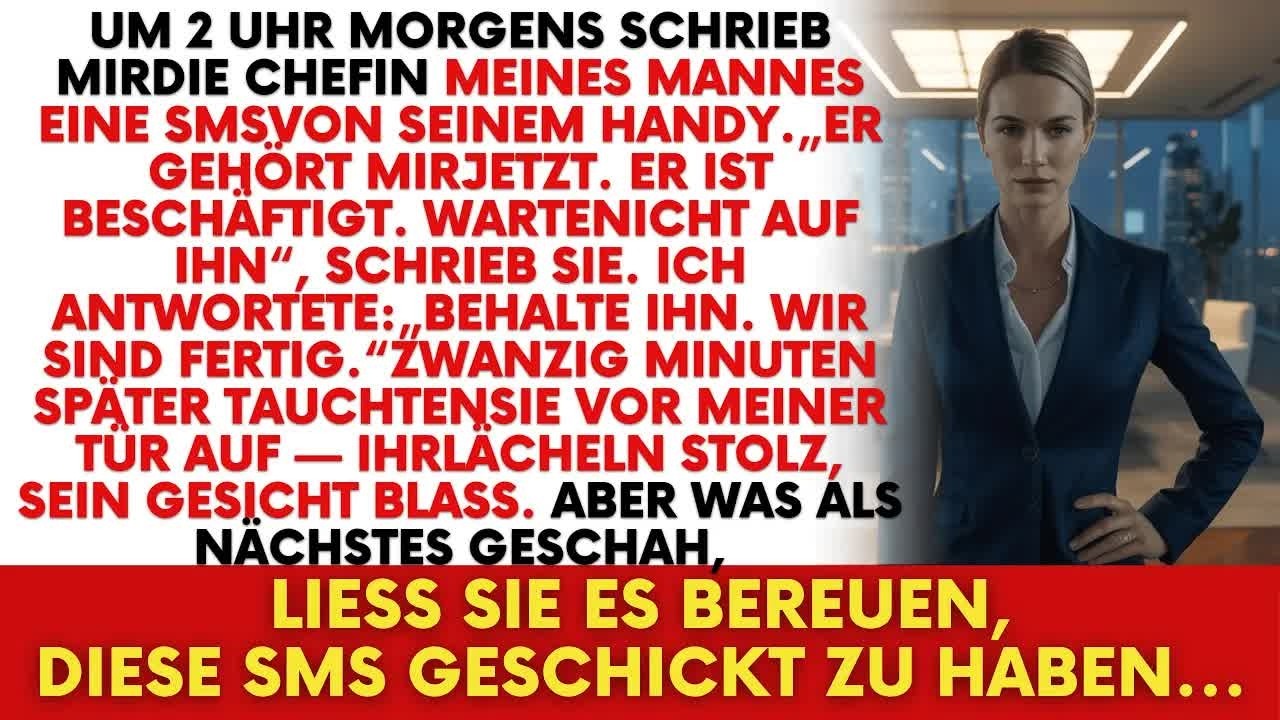 Mein Manns Bossin schrieb mir： ＂Er gehört mir!＂ — Meine Rache beendete ihr Vermächtnis