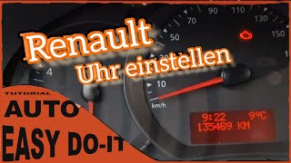 RENAULT Uhr einstellen, Renault Uhrzeit programmieren, How To Adjust The Time On A Renault