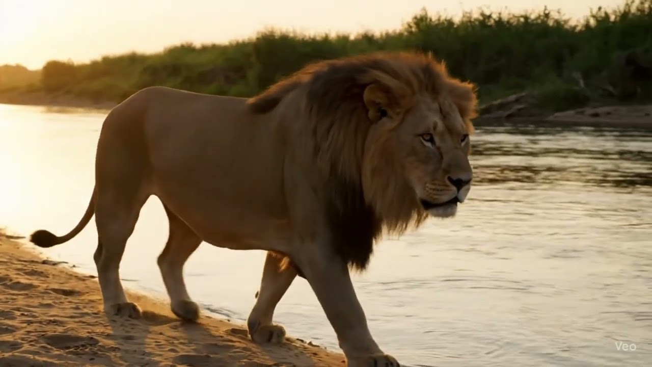 Epic Wildlife: Lion & Crocodile at River | Real Jungle Moment