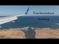 Landing at Fuerteventura B-757-300